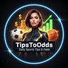 Logo of telegram channel tipstoodds — Daily Sports Tips & Odds