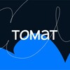 Логотип телеграм канала @tomat_design — ТОМАТ | Дизайн-команда