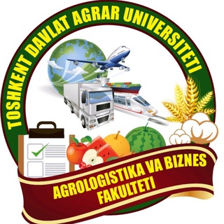 Telegram kanalining logotibi toshdau_agrologistika — 🇺🇿Agrologistika va biznes fakulteti kanali