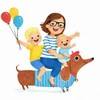 Логотип телеграм канала @toymummy — Двое пацанов и такса Терка