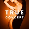 Telegram channel true concept logo