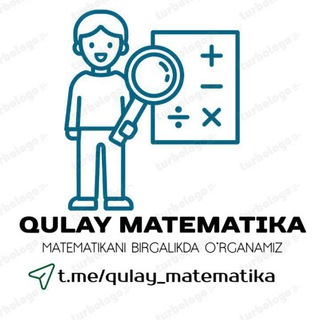 Telegram kanalining logotibi turkcha_tomer — QULAY_MATEMATIKA💡