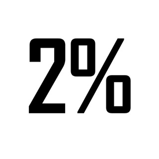 Логотип телеграм канала @tw0_percent — 2%