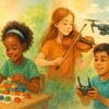 Логотип телеграм канала @u25kids — 25 млн уникальных детей