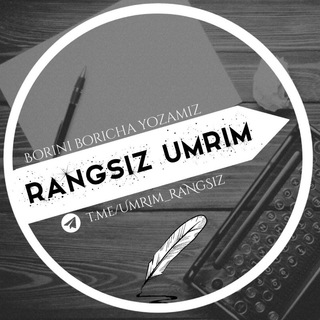 Telegram kanalining logotibi umrim_rangsiz — 𝚁𝚊𝚗𝚐𝚜𝚒𝚣 𝚄𝚖𝚛𝚒𝚖 | 🖤