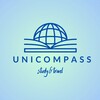 Логотип телеграм -каналу unicompass — UniCompass 👩‍🎓✈️ Можливості, обміни, стипендії, стажування, гранти