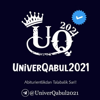 Telegram kanalining logotibi univerqabul2021 — Абитуриент ва Талабалар канали 📣
