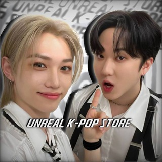 Logo saluran telegram unreal_k — unreal k-pop store <3