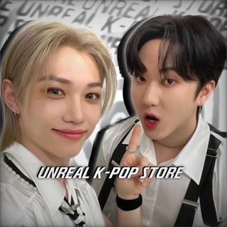Логотип телеграм канала @unreal_k — unreal k-pop store <3