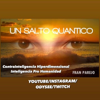 Logotipo del canal de telegramas unsaltoquantico - UN SALTO QUÁNTICO (Por Fran Parejo)