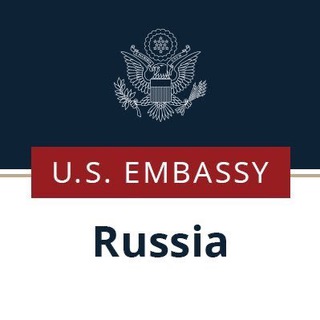 Логотип телеграм канала @usembrussia — Посольство США в Москве