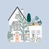Логотип телеграм канала @uyutniy_domhome — Уютный дом 🏡 Растения в интерьере