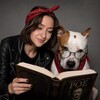 Логотип телеграм канала @valera_books — читаю, потом страдаю💋🐶