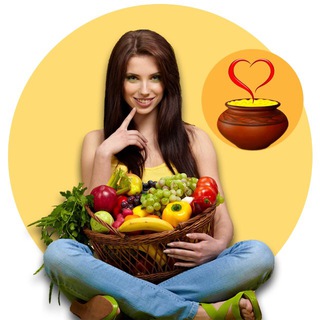 Логотип телеграм канала @vegetarianrecept — Вегетарианские рецепты ❤️ Приготовим с любовью!