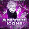 Логотип телеграм канала @vibe_icons — AniVibe Icons | Вайбовые аниме авы