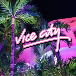 Логотип телеграм -каналу vice_city_art — 🏝Vice City🏝