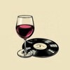 Логотип телеграм канала @vinoivinil — Вино и Винил