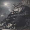 Логотип телеграм канала @vislune — LIVE WOLF🐺
