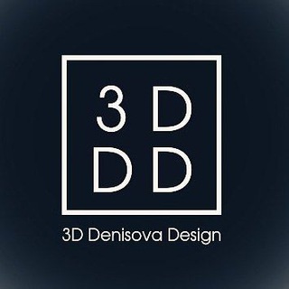 Логотип телеграм канала @viz_denisova — 3D-визуализация. 3D Denisova Design