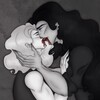 Логотип телеграм канала @volchok_risyet — волчок рисует || 18  ||