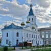 Логотип телеграм канала @voskresenskiysoboromsk — Собор Воскресения Христова г. Омск