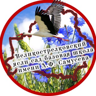 Логотип телеграм канала @vstrelki — Великострелковский -ясли-сад-базовая школа имени А.В. Самусева