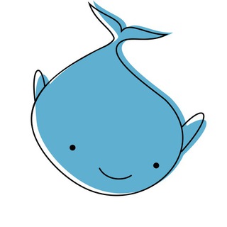 Логотип телеграм канала @whalecome — Кит, который живет на крыше