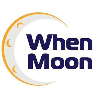 Логотип телеграм канала @whentothemoon — When Moon?