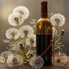 Логотип телеграм канала @wine_dandelions — Вино и одуванчики🌱