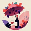 Логотип телеграм канала @wine_umbrella — Под винным зонтом