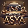 Логотип телеграм канала @workwithasya_animation — Animation work 🌴Работа Аниматором