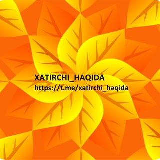 Telegram kanalining logotibi xatirchi_haqida — XATIRCHI_HAQIDA