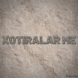 Telegram kanalining logotibi xotiralar_me — XoTiralaR_mE