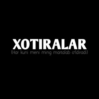 Telegram kanalining logotibi xotiralarni — XOTIRALAR