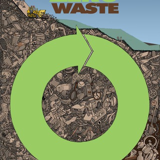 Логотип телеграм канала @zerowaste_ru — Цель - "Ноль отходов"
