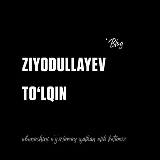 Telegram kanalining logotibi ziyodullayev_tolqin — Blog | To'lqin Ziyodullayev
