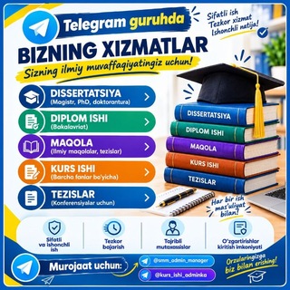 Telegram chat DIPLOM ISHI DISSERTATSIYA ISHI MAQOLA logo