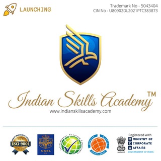 Telegram chat Indian Skills Academy Official - Govt of India & ISO 9001 Certified logo