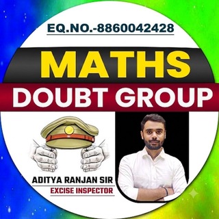 Telegram chat Maths doubt group by Aditya Ranjan Sir 🇮🇳 logo