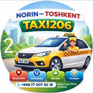 Telegram chat Norin Toshkent Taxi | Arzon Taxi 24/7 logo