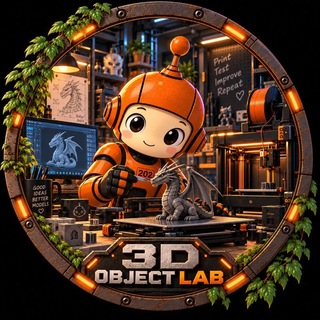Telegram chat 3D Object Lab | STL logo