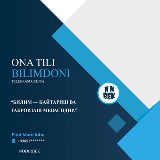 Telegram chat Ona Tili Bilimdoni logo