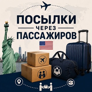 Telegram chat Посылки через Пассажиров 🇺🇸🌎🗽 logo