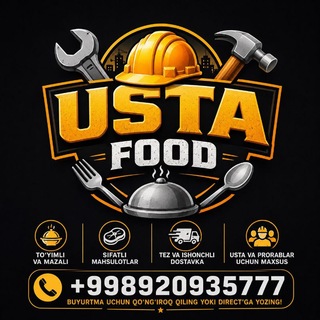 Telegram chatining logotibi ustafood — USTA FOOD-MAZZA TAOM
