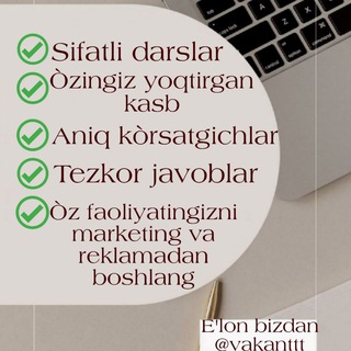 VAKANT TA'LIM🇺🇿🇺🇿 - Telegram Groups