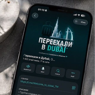 Telegram chat Переехали в Дубай, ОАЭ ✈️📦 logo