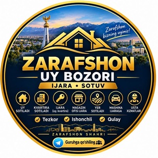 Telegram chat ZARAFSHON IJARAGA KVARTIRALAR |UY BOZOR logo