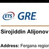 Telegram chat GMAT GRE SAT | Alijonov Sirojiddin logo