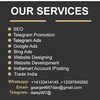 Telegram chat Website Design/SEO/SMO/Telegram ads / keywords optimization/Google or Facebook ads / Bulk WhatsApp logo