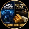 Telegram chat Wire transfer, gold/cash pickup logo
